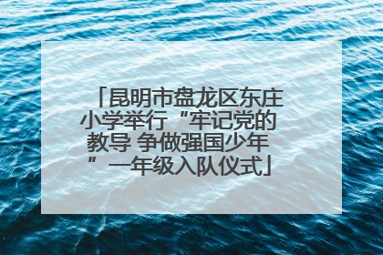 昆明市盘龙区东庄小学举行“牢记党的教导 争做强国少年”一年级入队仪式