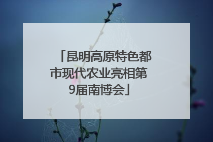 昆明高原特色都市现代农业亮相第9届南博会