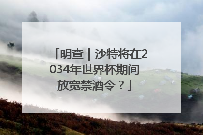 明查｜沙特将在2034年世界杯期间放宽禁酒令？