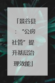 景谷县：“公房社管”提升基层治理效能