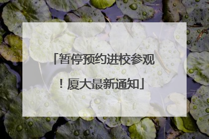 暂停预约进校参观！厦大最新通知
