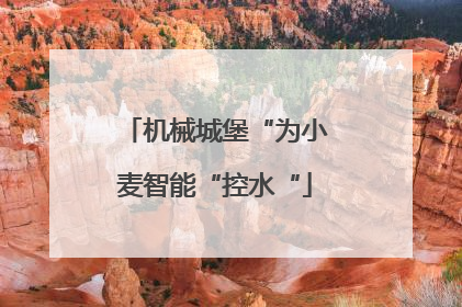 机械城堡“为小麦智能“控水“
