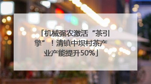 机械强农激活“茶引擎”！清镇中坝村茶产业产能提升50%