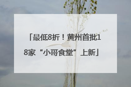 最低8折！黄州首批18家“小哥食堂”上新