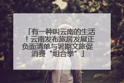 有一种叫云南的生活！云南发布旅居发展正负面清单与暑期文旅促消费“组合拳”