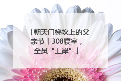 朝天门梯坎上的父亲节丨308寝室，全员“上岸”