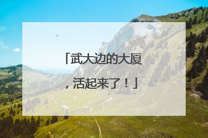 武大边的大厦，活起来了！