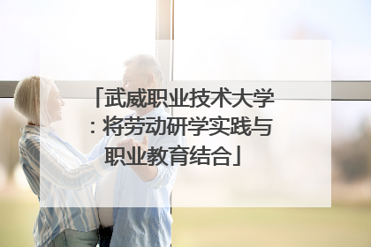 武威职业技术大学：将劳动研学实践与职业教育结合