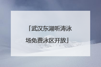 武汉东湖听涛泳场免费泳区开放