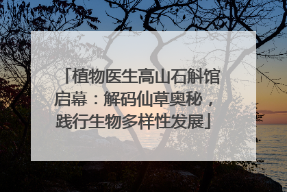 植物医生高山石斛馆启幕：解码仙草奥秘，践行生物多样性发展