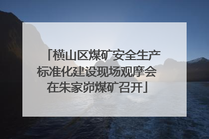 横山区煤矿安全生产标准化建设现场观摩会在朱家峁煤矿召开