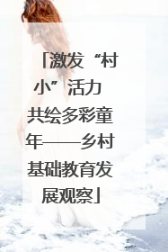 激发“村小”活力 共绘多彩童年——乡村基础教育发展观察