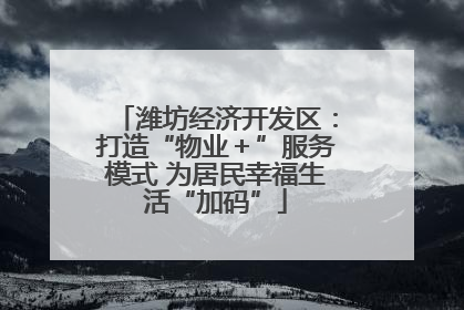 潍坊经济开发区：打造“物业＋”服务模式 为居民幸福生活“加码”
