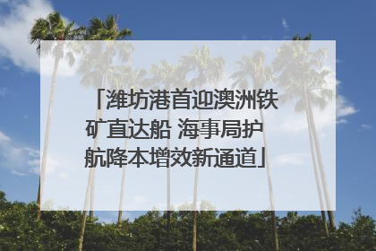 潍坊港首迎澳洲铁矿直达船 海事局护航降本增效新通道