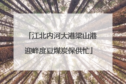 江北内河大港梁山港迎峰度夏煤炭保供忙