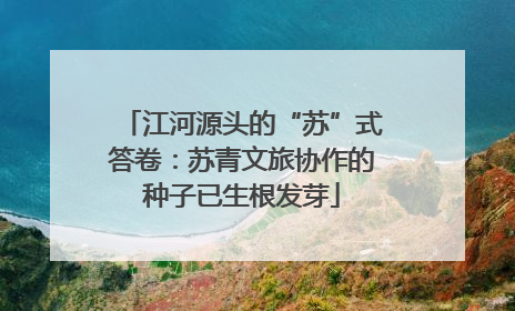 江河源头的“苏”式答卷：苏青文旅协作的种子已生根发芽