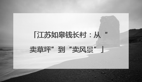 江苏如皋钱长村：从“卖草坪”到“卖风景”