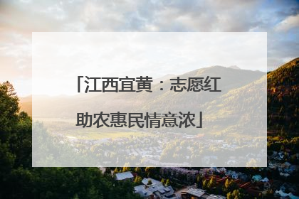 江西宜黄：志愿红助农惠民情意浓