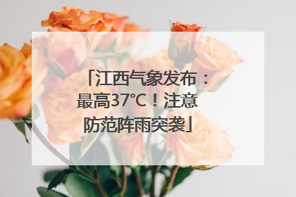 江西气象发布：最高37℃！注意防范阵雨突袭
