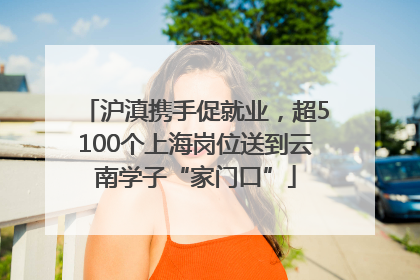 沪滇携手促就业，超5100个上海岗位送到云南学子“家门口”
