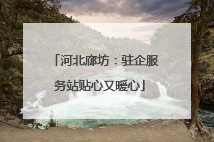 河北廊坊：驻企服务站贴心又暖心