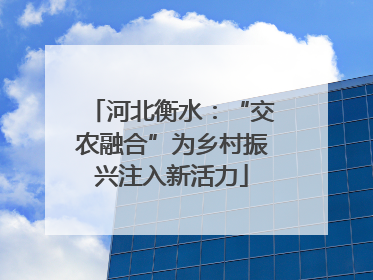 河北衡水：“交农融合”为乡村振兴注入新活力