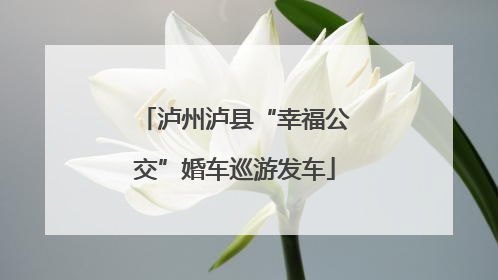 泸州泸县“幸福公交”婚车巡游发车