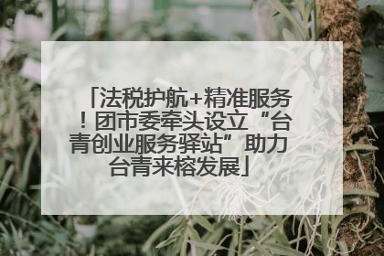 法税护航+精准服务！团市委牵头设立“台青创业服务驿站”助力台青来榕发展
