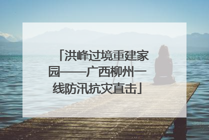 洪峰过境重建家园——广西柳州一线防汛抗灾直击