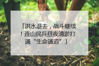 洪水退去，战斗继续！连山民兵昼夜清淤打通“生命通道”