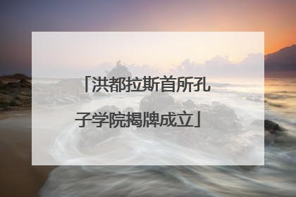 洪都拉斯首所孔子学院揭牌成立