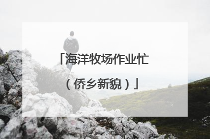 海洋牧场作业忙（侨乡新貌）