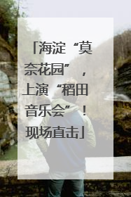 海淀“莫奈花园”，上演“稻田音乐会”！现场直击