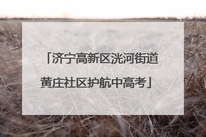 济宁高新区洸河街道黄庄社区护航中高考