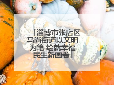 淄博市张店区马尚街道以文明为笔 绘就幸福民生新画卷