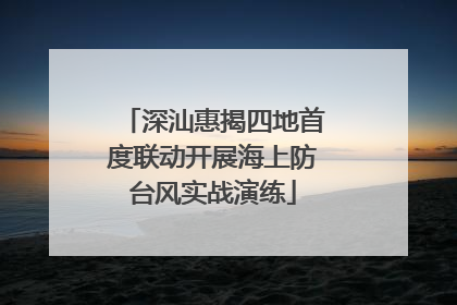深汕惠揭四地首度联动开展海上防台风实战演练