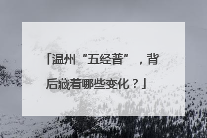 温州“五经普”，背后藏着哪些变化？