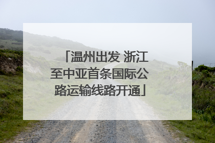 温州出发 浙江至中亚首条国际公路运输线路开通