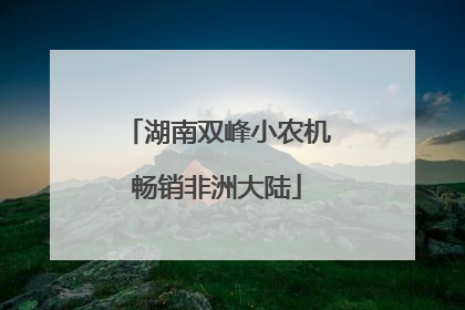 湖南双峰小农机畅销非洲大陆