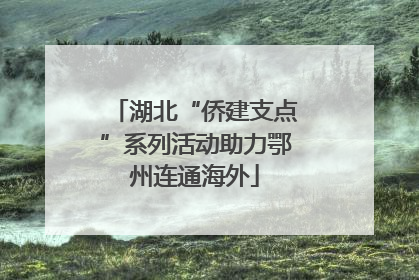 湖北“侨建支点”系列活动助力鄂州连通海外