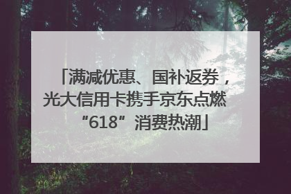 满减优惠、国补返券，光大信用卡携手京东点燃“618”消费热潮