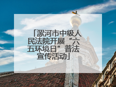 漯河市中级人民法院开展“六五环境日”普法宣传活动