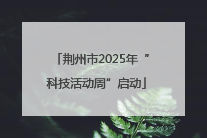荆州市2025年“科技活动周”启动