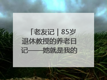 老友记｜85岁退休教授的养老日记——她就是我的“绿野仙庄”