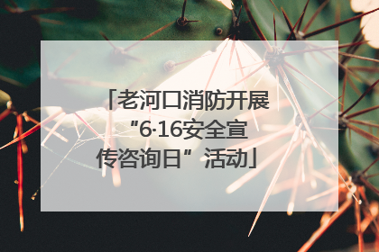 老河口消防开展“6·16安全宣传咨询日”活动