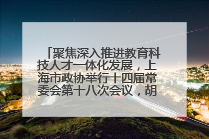 聚焦深入推进教育科技人才一体化发展，上海市政协举行十四届常委会第十八次会议，胡文容出席并讲话
