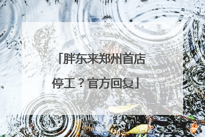胖东来郑州首店停工？官方回复