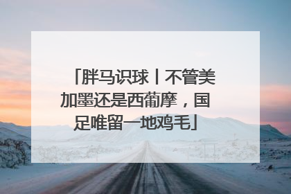 胖马识球丨不管美加墨还是西葡摩，国足唯留一地鸡毛