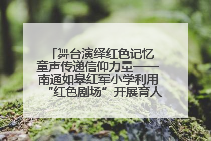 舞台演绎红色记忆 童声传递信仰力量——南通如皋红军小学利用“红色剧场”开展育人实践活动纪实