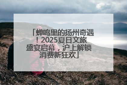 蝉鸣里的扬州奇遇！2025夏日文旅盛宴启幕，沪上解锁消费新狂欢